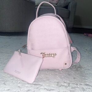 Juicy Couture Light Pink Embossed Backpack